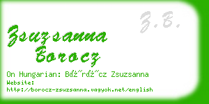 zsuzsanna borocz business card